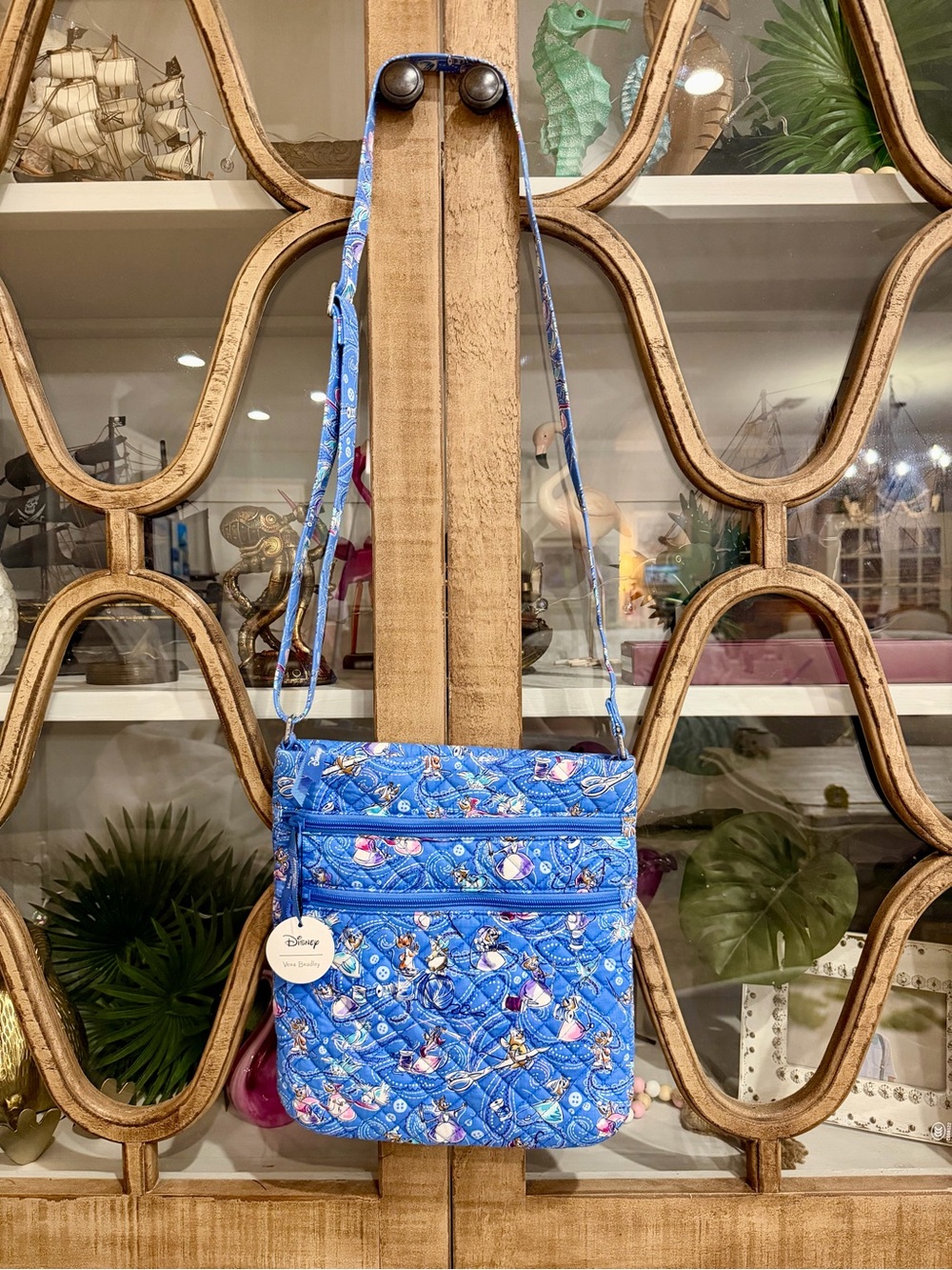 Vera Bradley Disney Parks Cinderella Paisley Friends Triple Zip Crossbody Bag